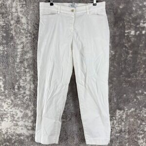 Brax Size 31 Cotton Blend Chino Casual Ankle Pants White Women